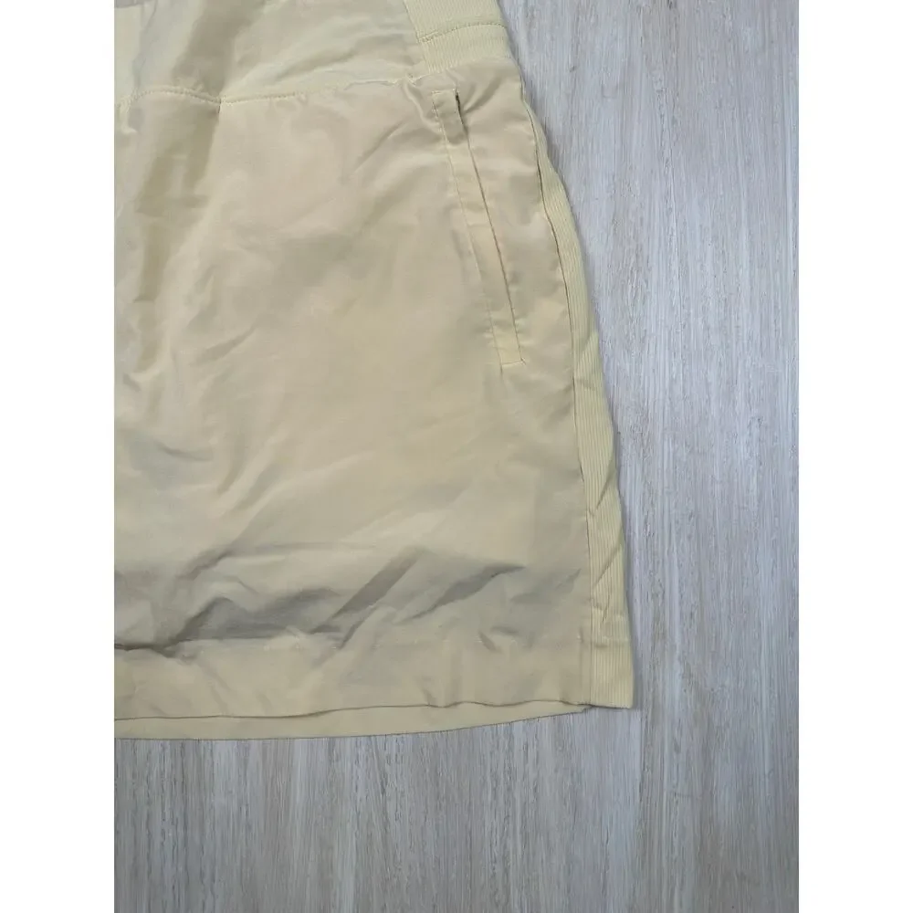 Athleta Brooklyn Butter Yellow Pull On Athletic Tennis Pickleball Skort Skirt 8